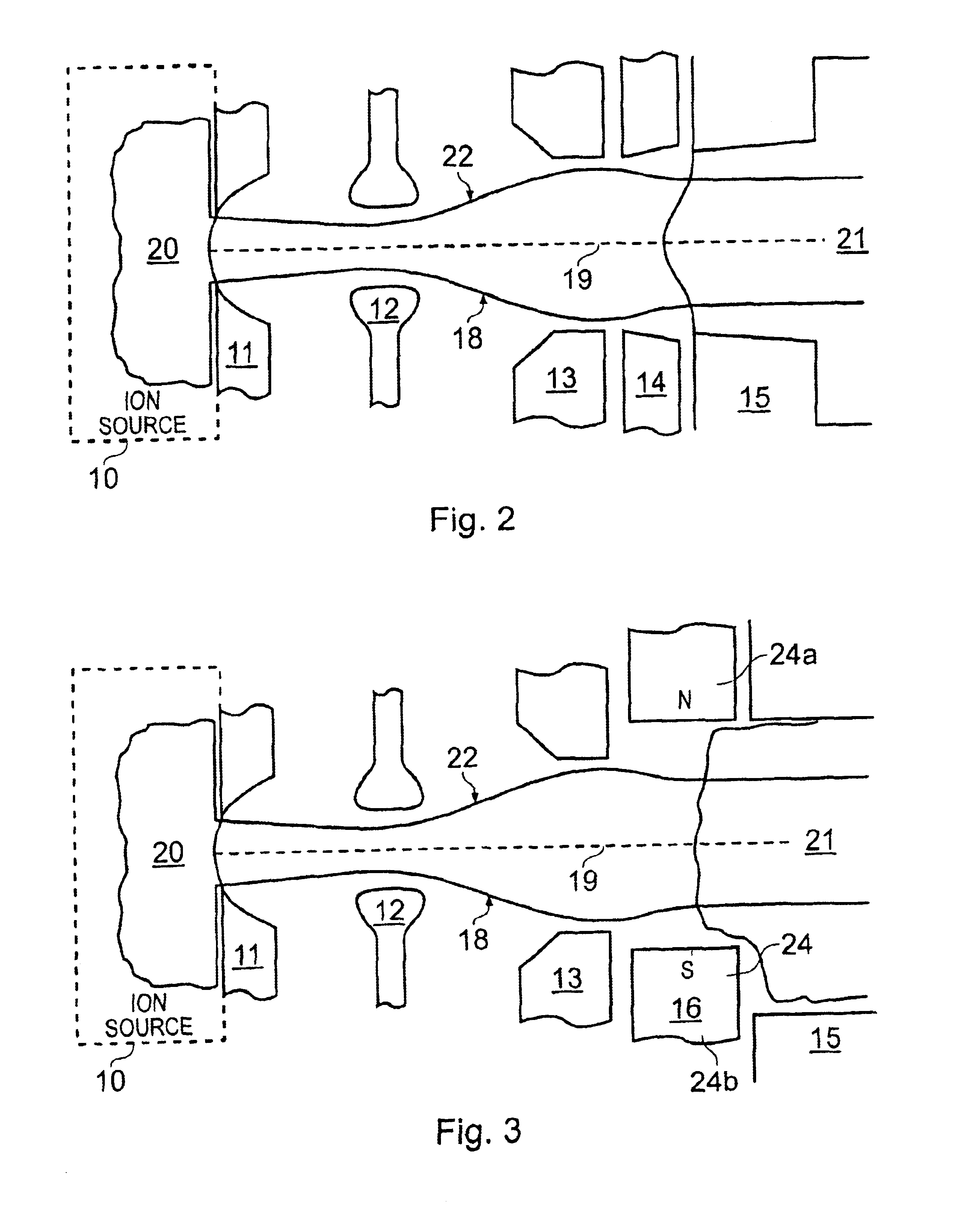 Extraction and deceleration of low energy beam with low beam divergence