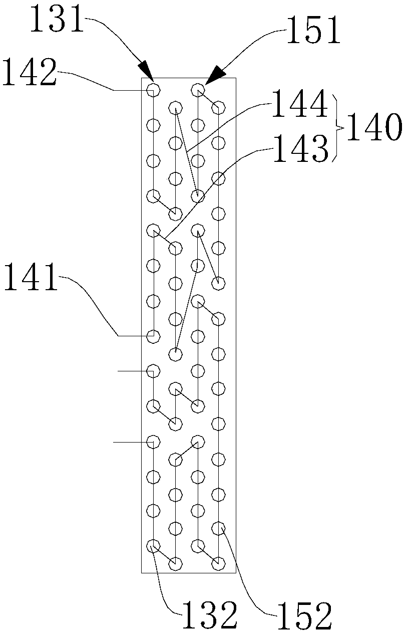 High-efficiency heat exchanger flow passage structure, air conditioner and heat exchange method