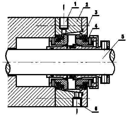 Self-cleaning type polypropylene recycle gas compressor gas film sealing structure