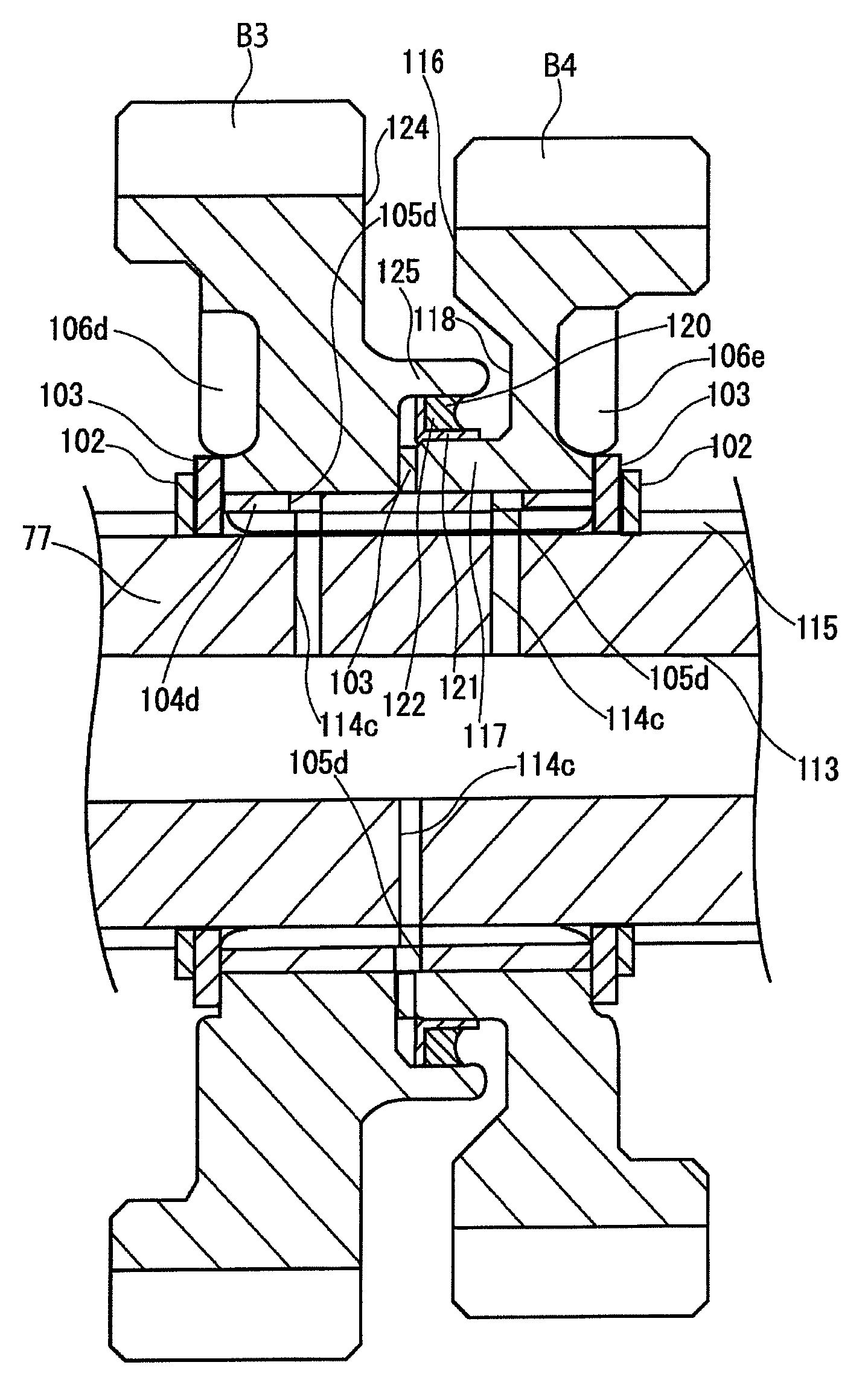 Transmission of motorcycle