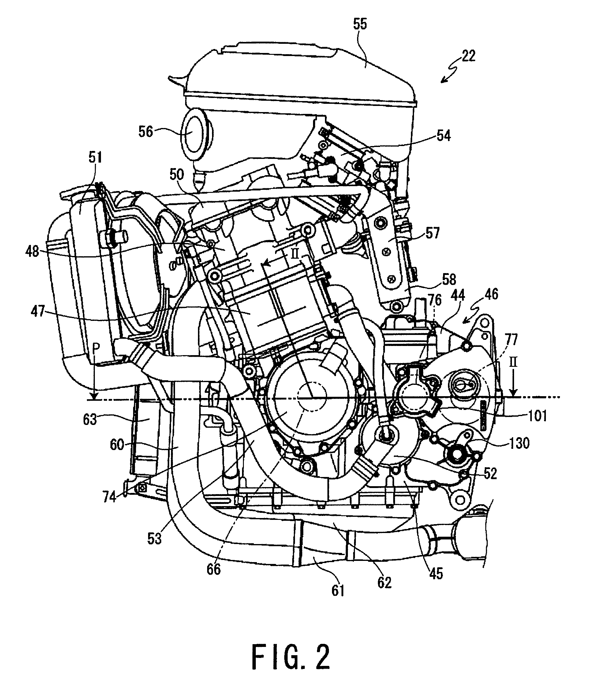 Transmission of motorcycle