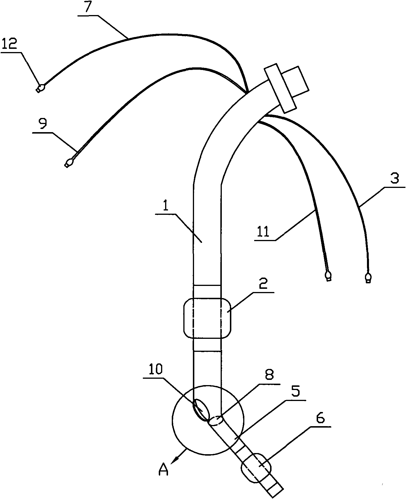 Single-cavity multi-bag trachea catheter