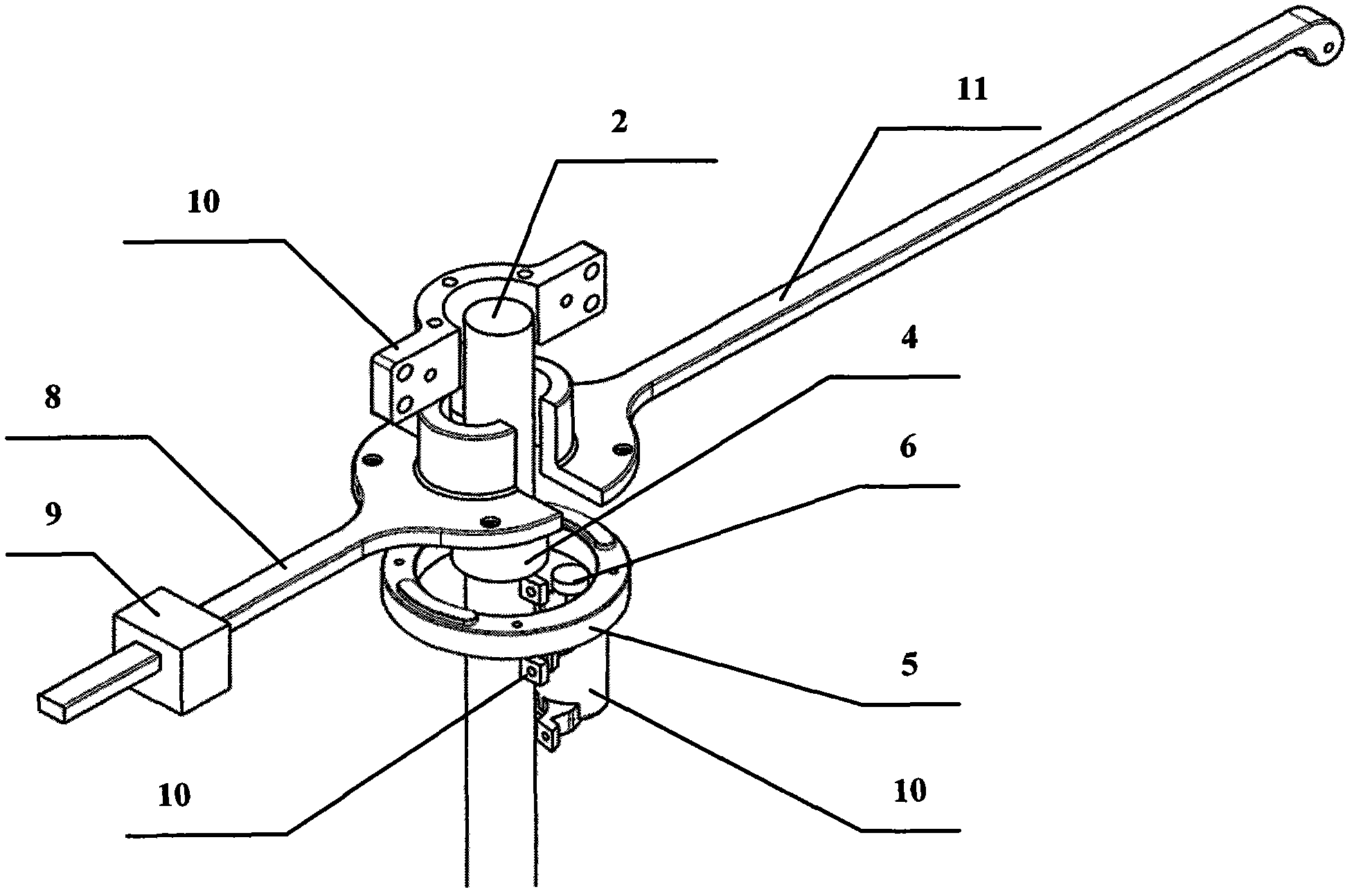 Rotating ejection device for small and medium unmanned aerial vehicle