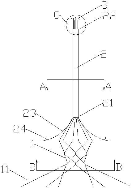 Tube and wire combined vena cava filter