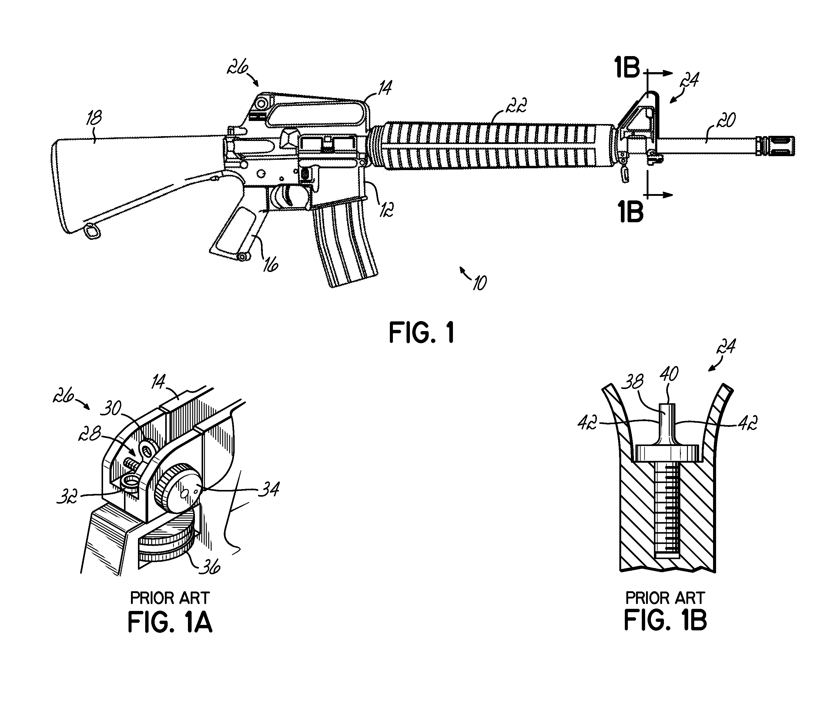 Rear aperture sight for rifle