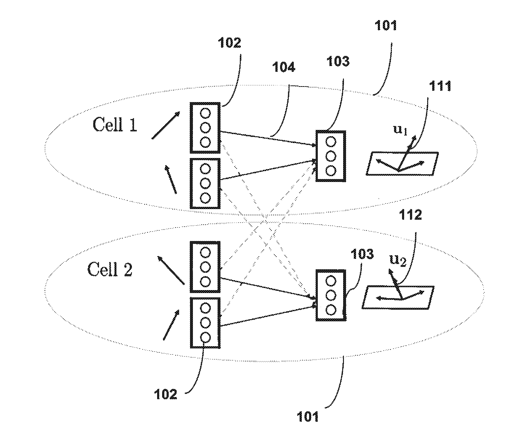 Method for Reducing Interference in Multi-Cell Multi-User Wireless Networks