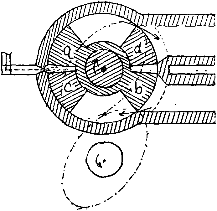 Double-rotation four-cycle piston type double-shaft internal combustion engine, pressure flow driver and pump