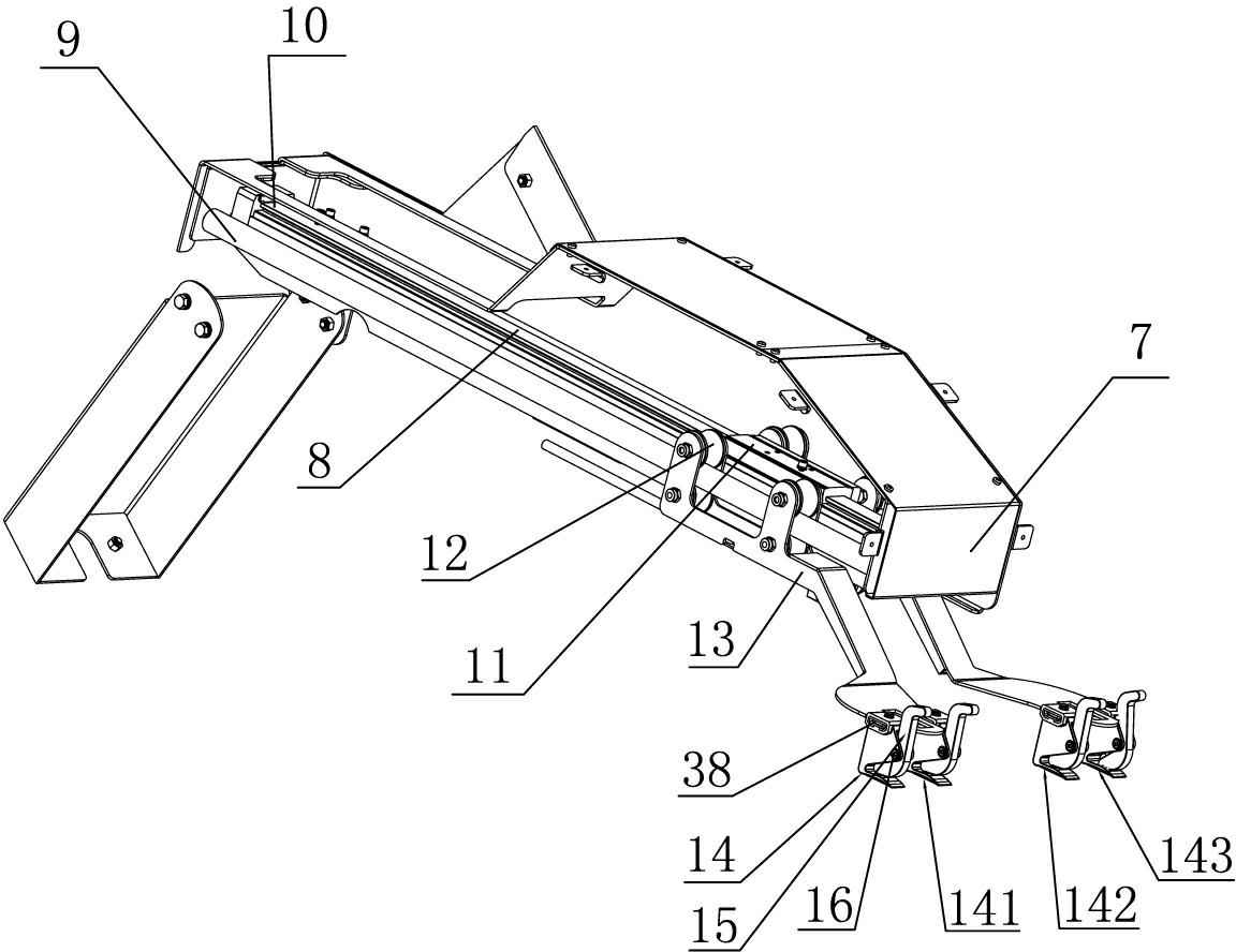 Linen undertaking and unfolding device in cloth sending machine