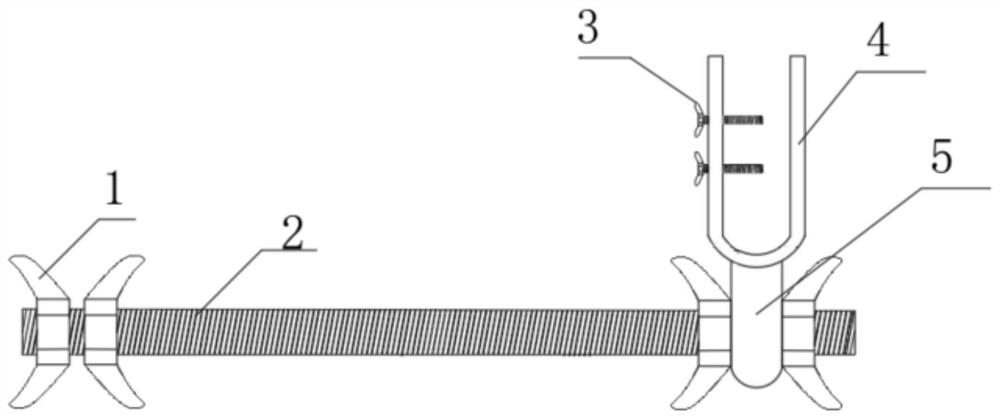 Laboratory model test displacement meter fixing device and mounting method