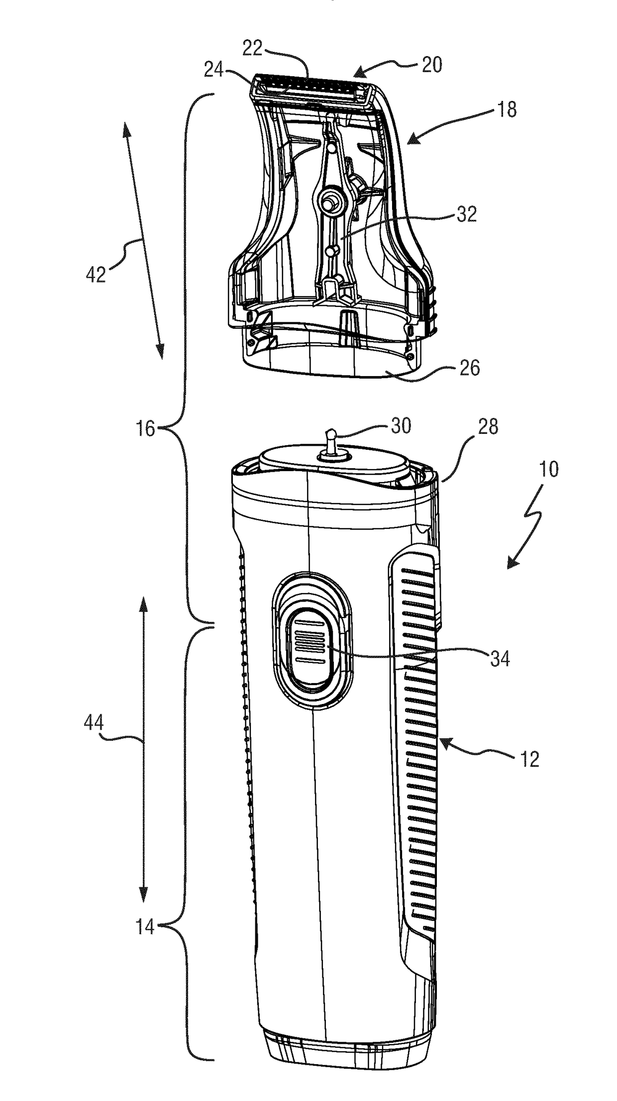 Coupling mechanism for a drive train of a hair cutting appliance