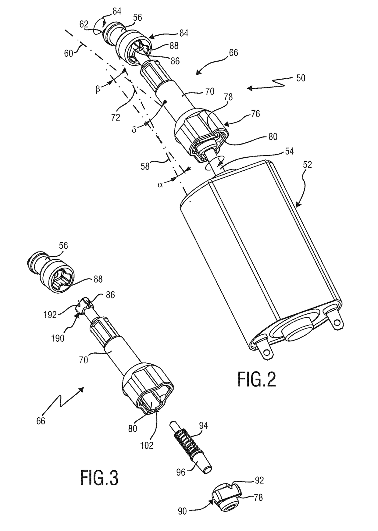 Coupling mechanism for a drive train of a hair cutting appliance