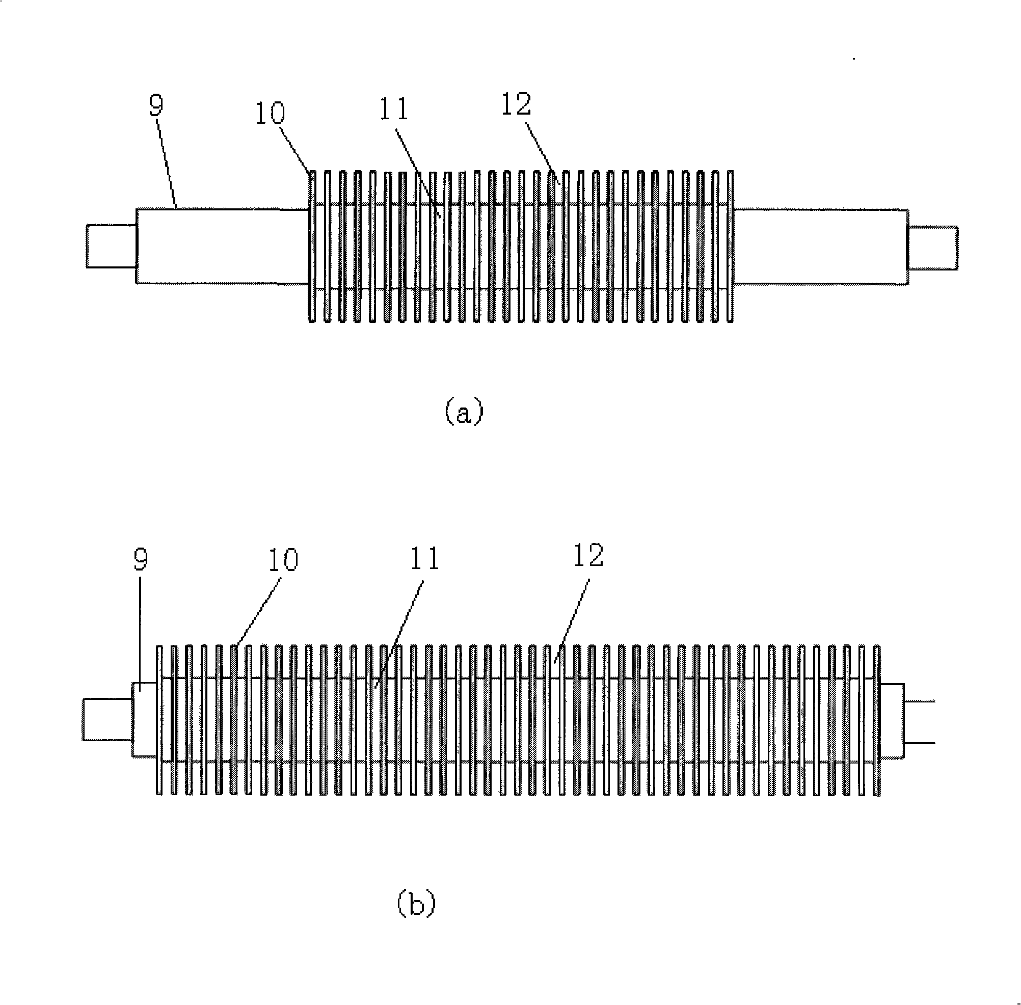 Sheet shaped yarn pinches slop padding method and apparatus