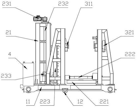 A kind of molten metal lifting and tilting transfer vehicle and its operation method