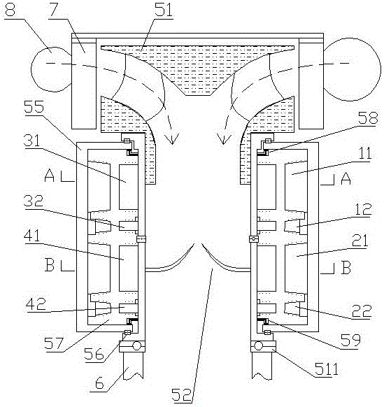 Efficient multistage middle-hollow mixed-flow type integrated hydro-generator