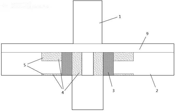 Reinforced concrete frame joint HDC wire winding reinforcing device and construction method thereof