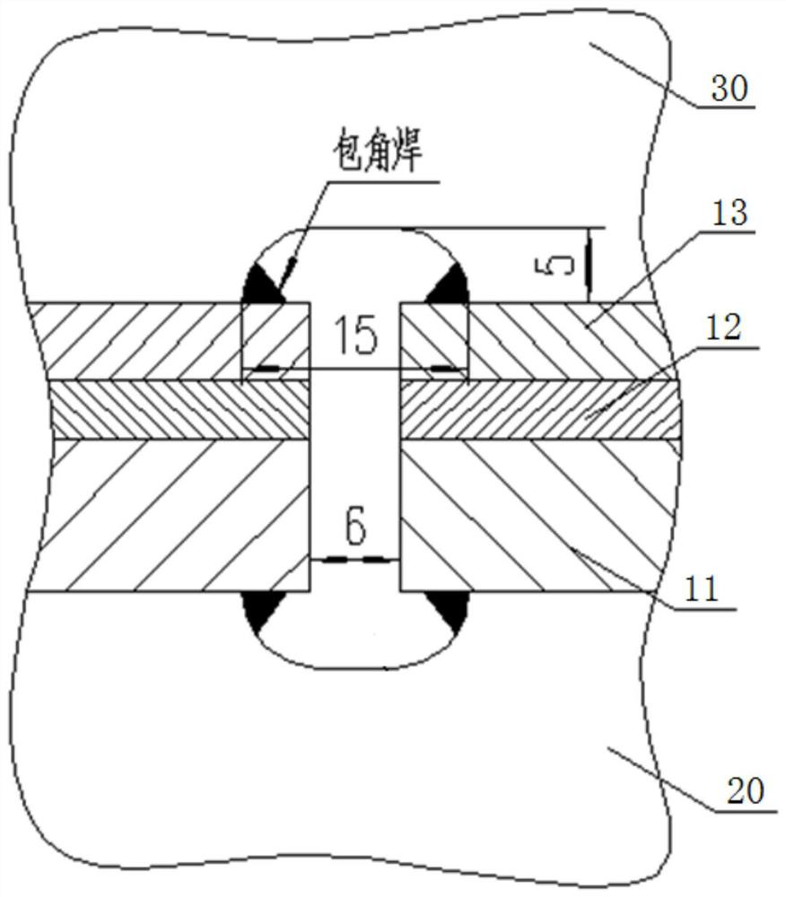 Connecting method of steel-aluminum composite joints for naval ship