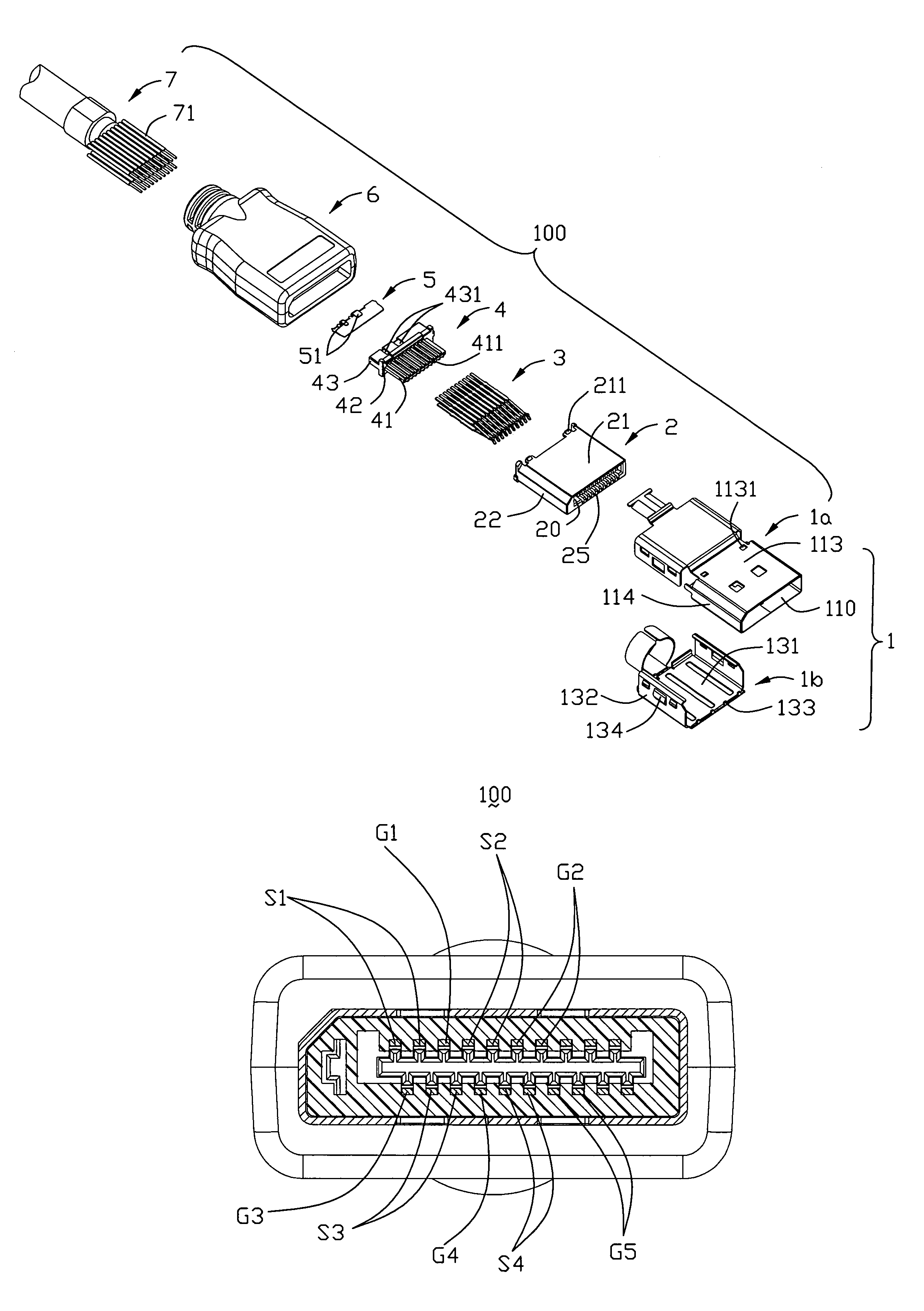 Cable connector with anti cross talk device