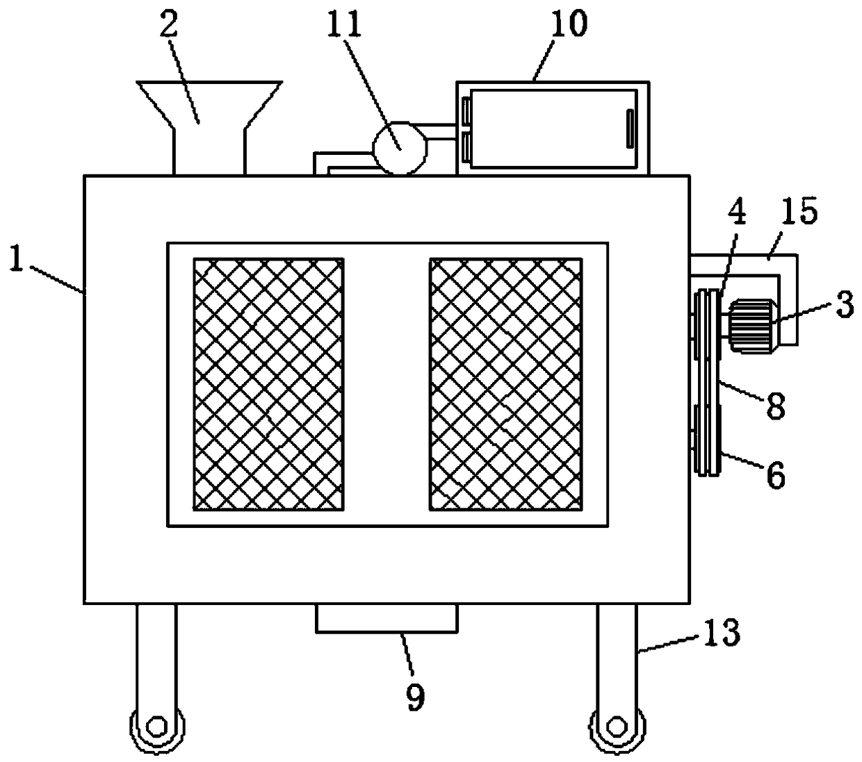 Efficient agricultural straw stalk smashing device