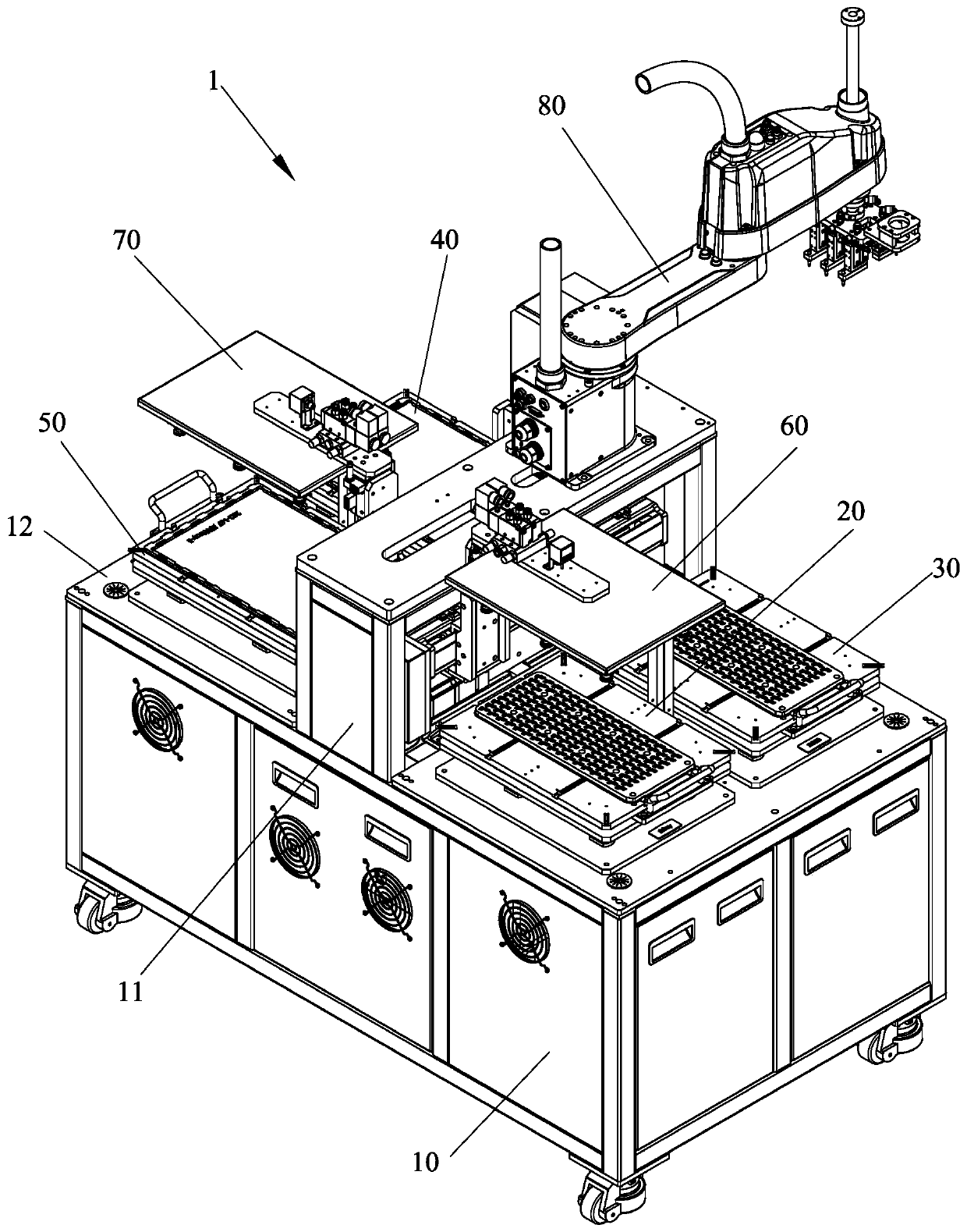 Burning loading and unloading equipment