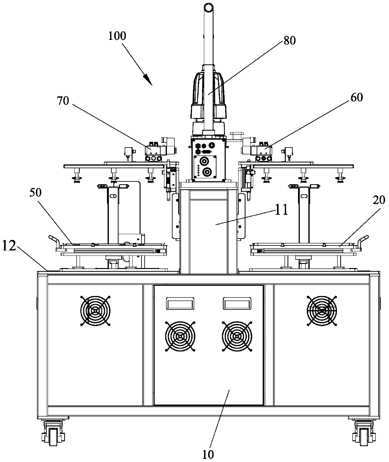 Burning loading and unloading equipment