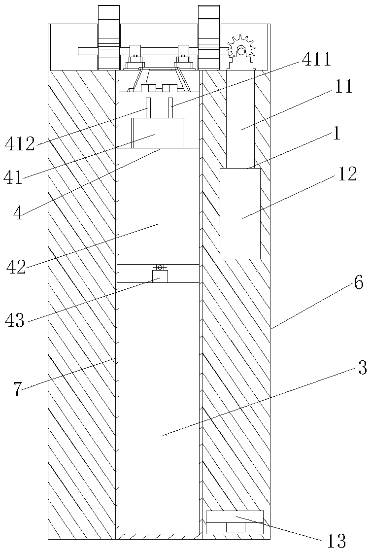 A cableless inclinometer with automatic lifting and automatic measurement