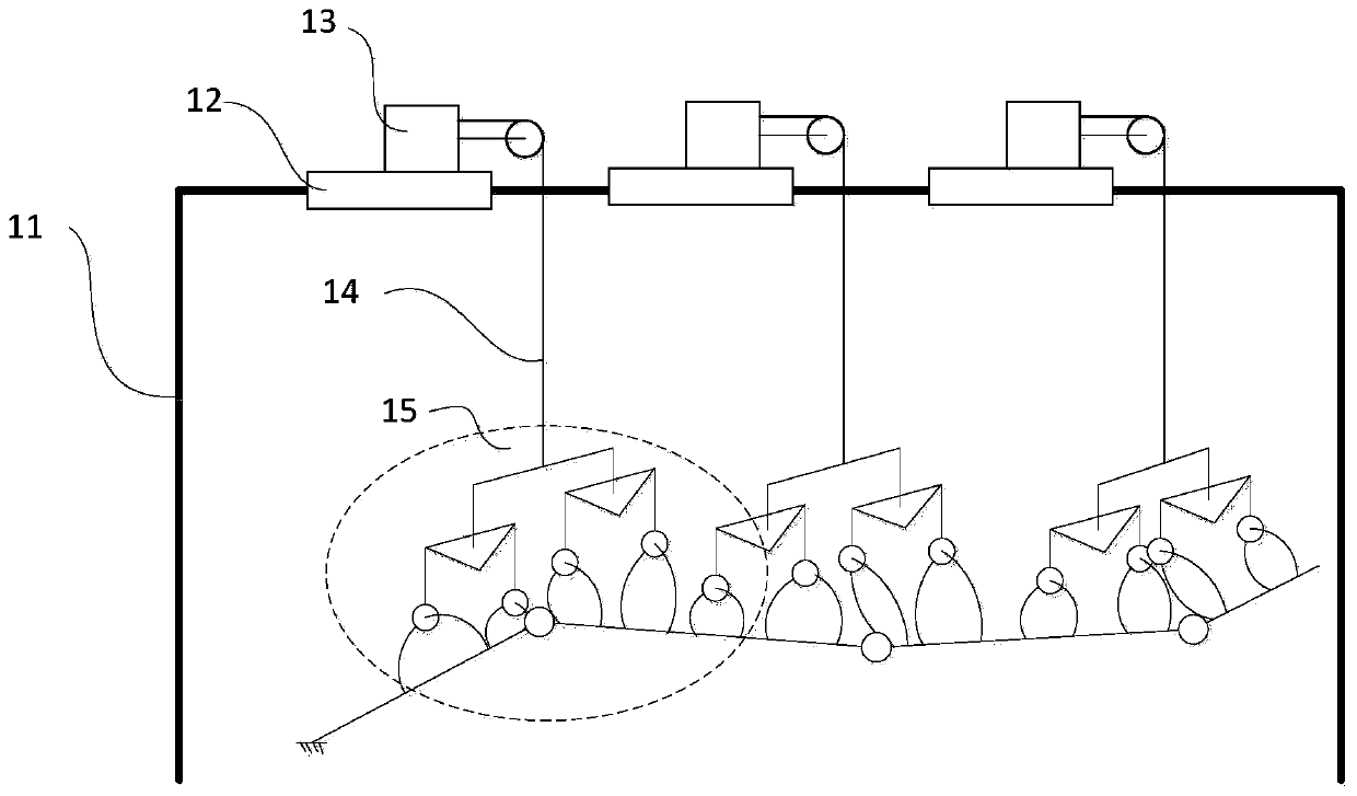 Multi-joint space mechanism gravity unloading device