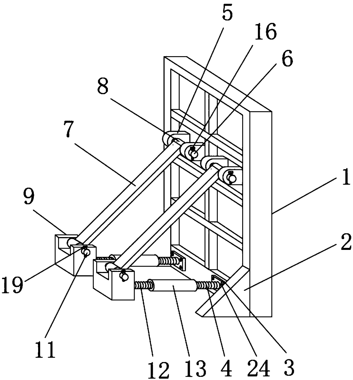 Aluminum formwork supporting structure