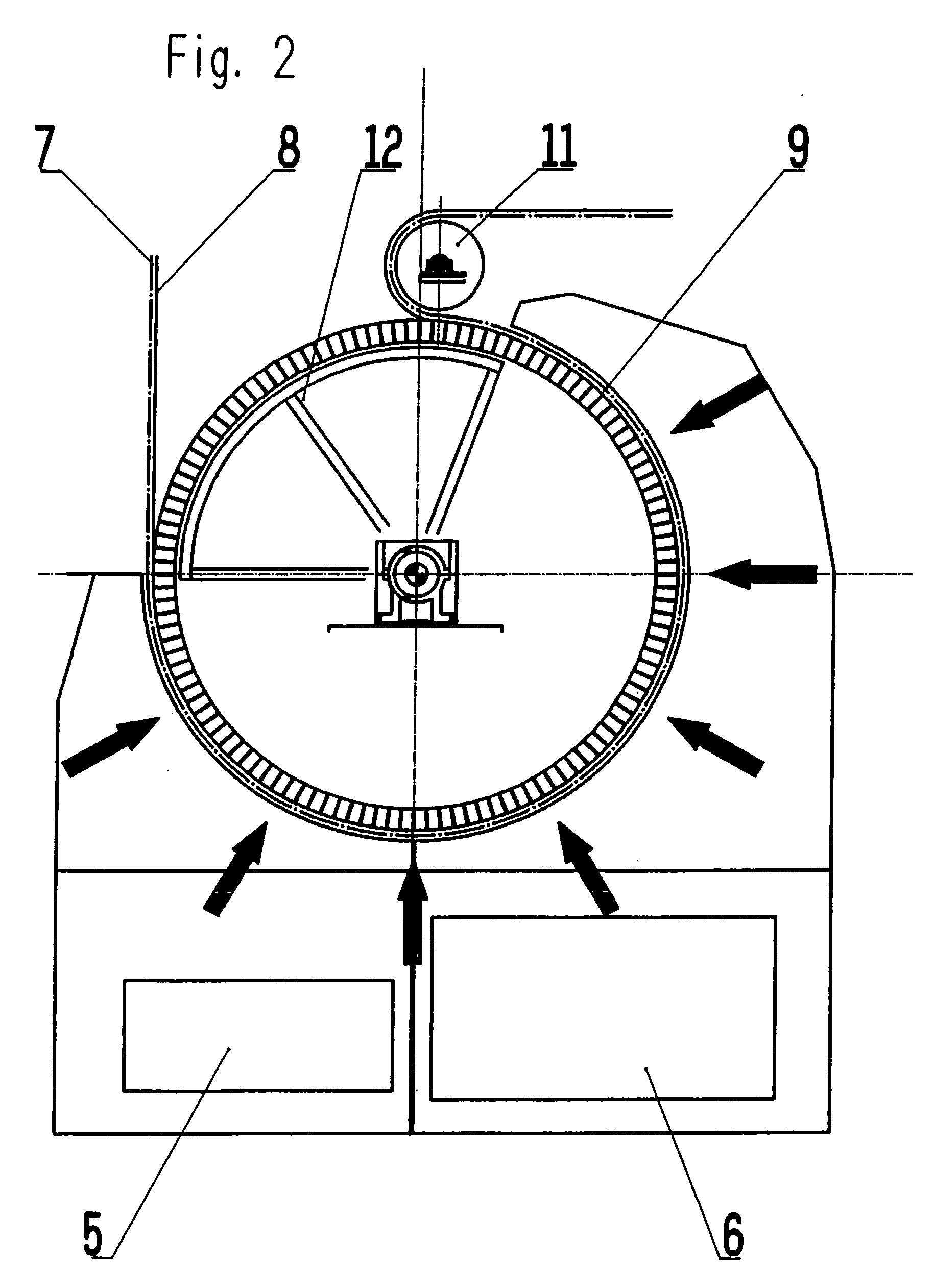 Device for continuous drying of a pulp web