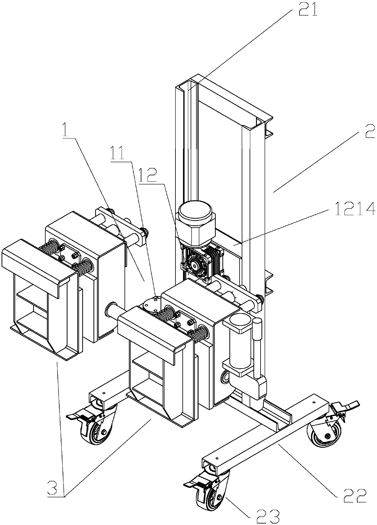 Overturning machine of prefabricated wallboard