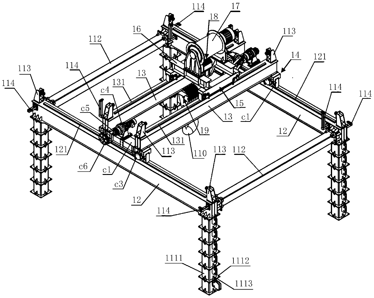 Modular disassembly construction method for shield tunneling machine in closed narrow space