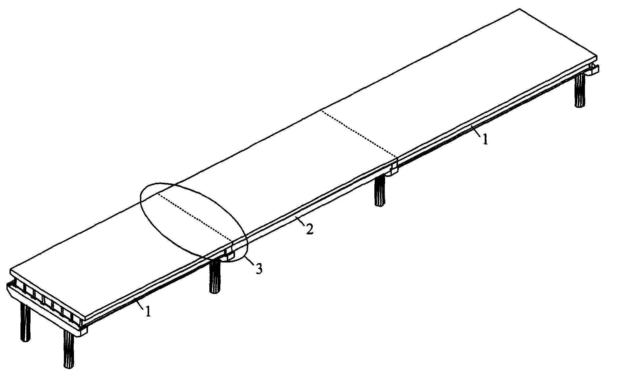 Longitudinal connection method for steel-concrete combined beam and existing reinforced concrete T beam