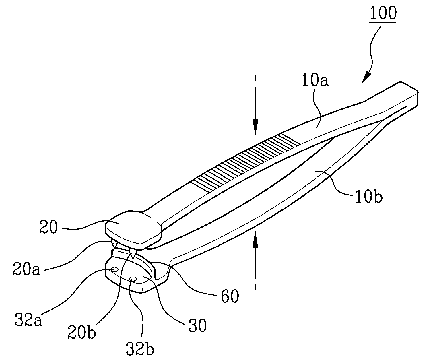 Forceps for double eyelid operation