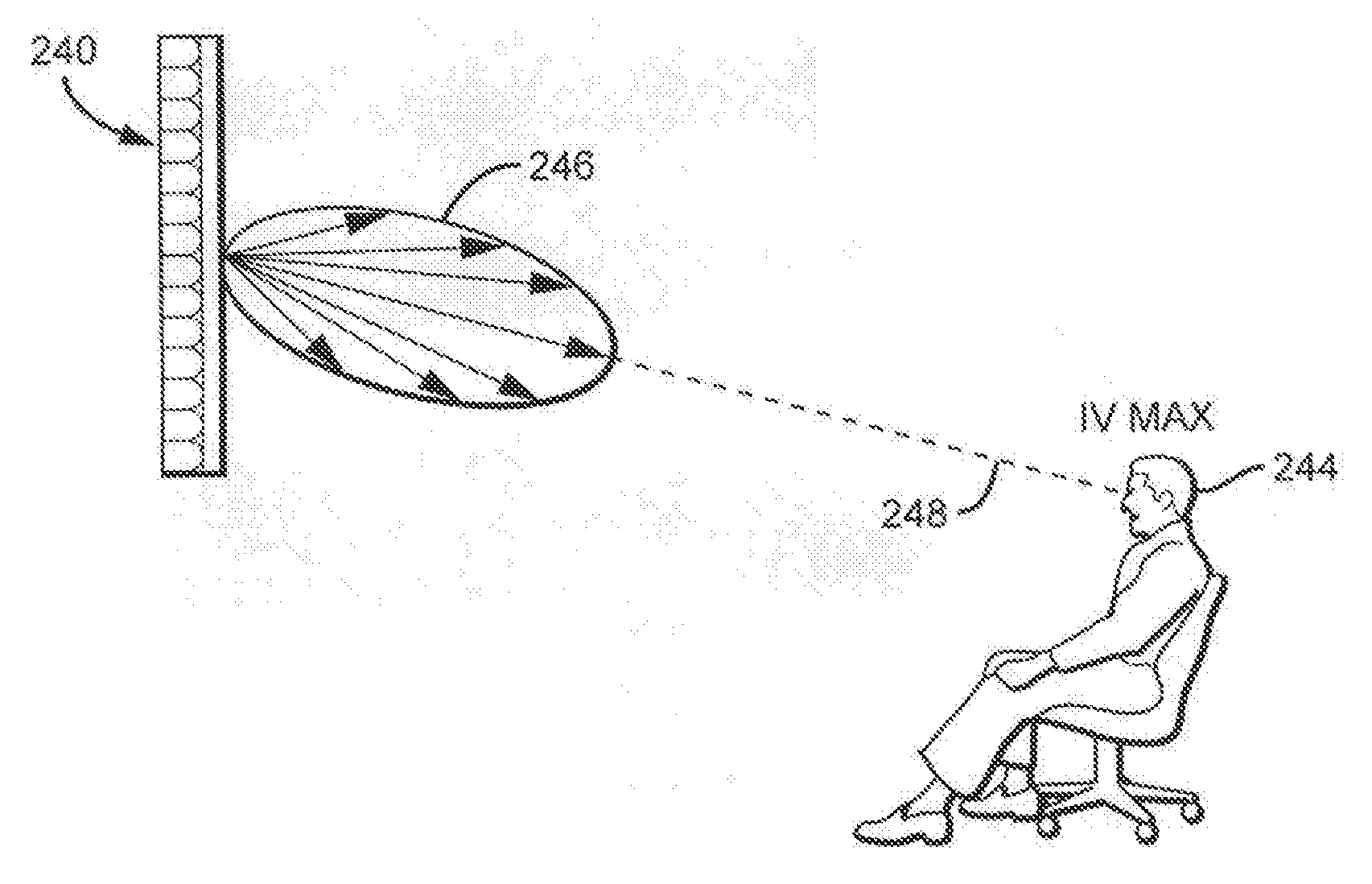 Light emitting diode display with tilted peak emission pattern