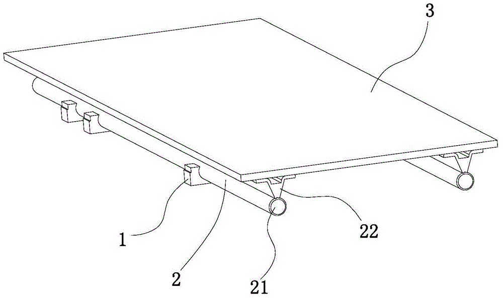 Sliding supporting platform for mobile operation vehicle