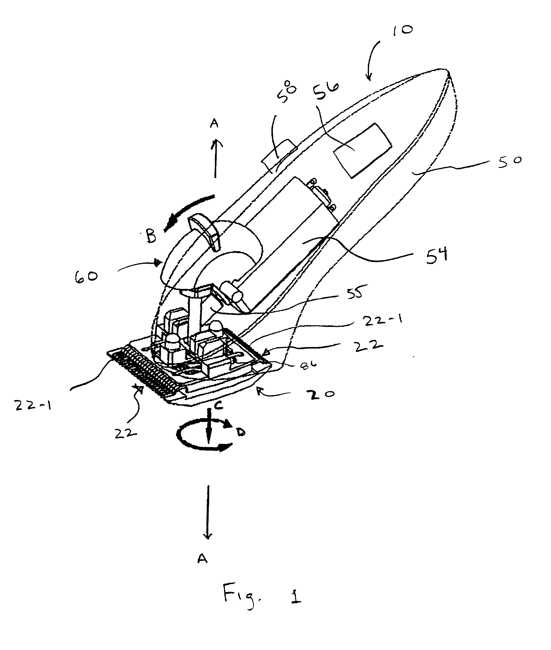 Hair clipper with rotating blade assembly