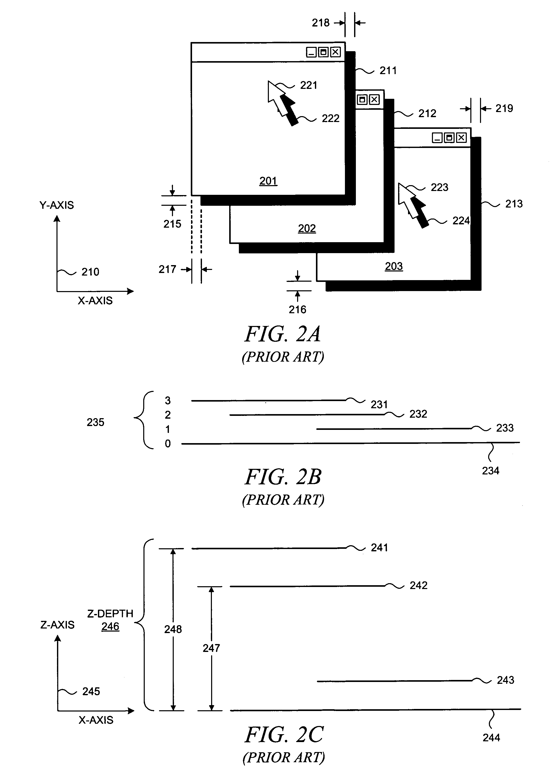 Method and system for producing dynamically determined drop shadows in a three-dimensional graphical user interface