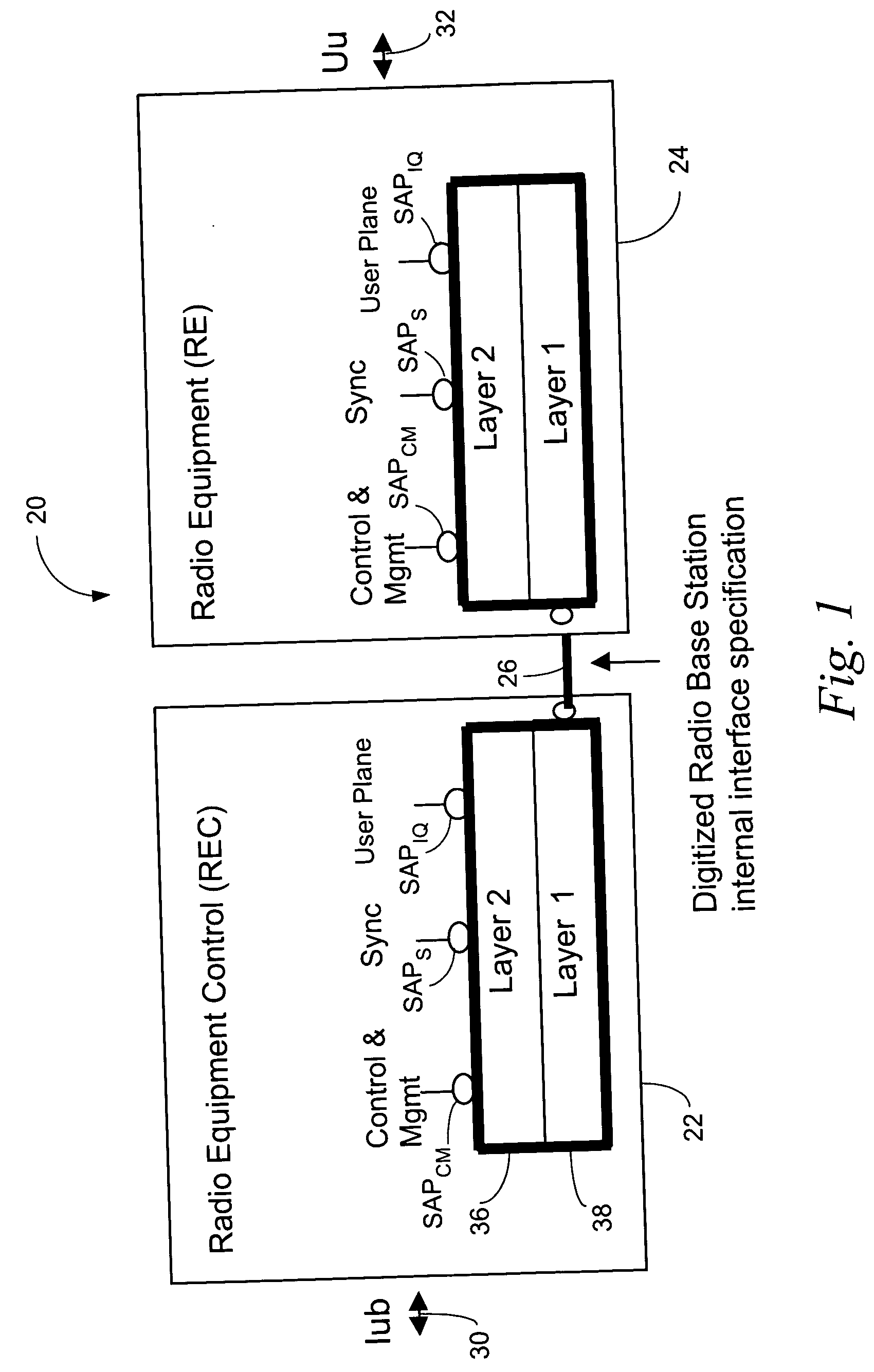 Pre-start-up procedure for internal interface of distributed radio base station