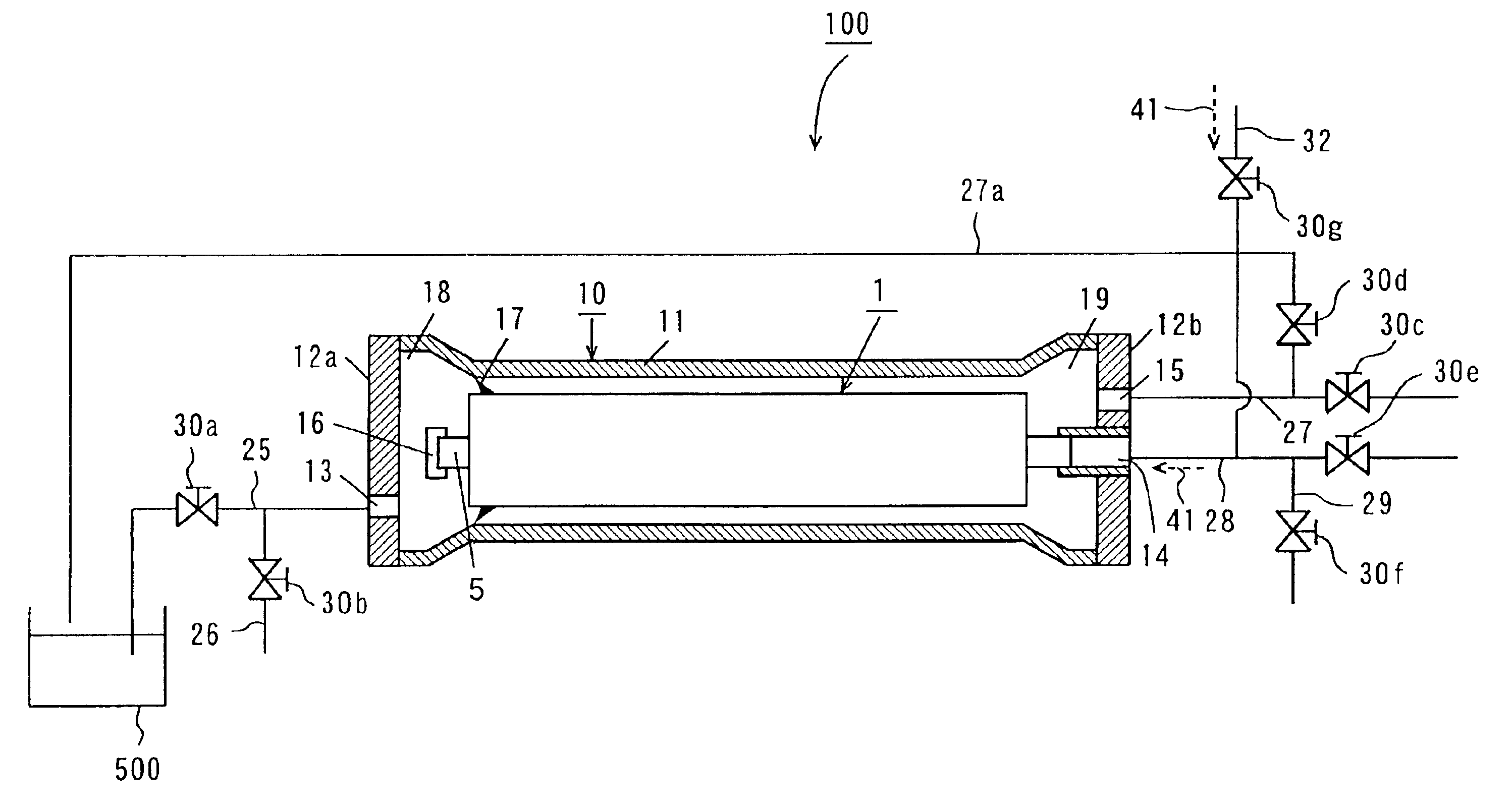 Running method and treatment system for spiral wound membrane element and spiral wound membrane module