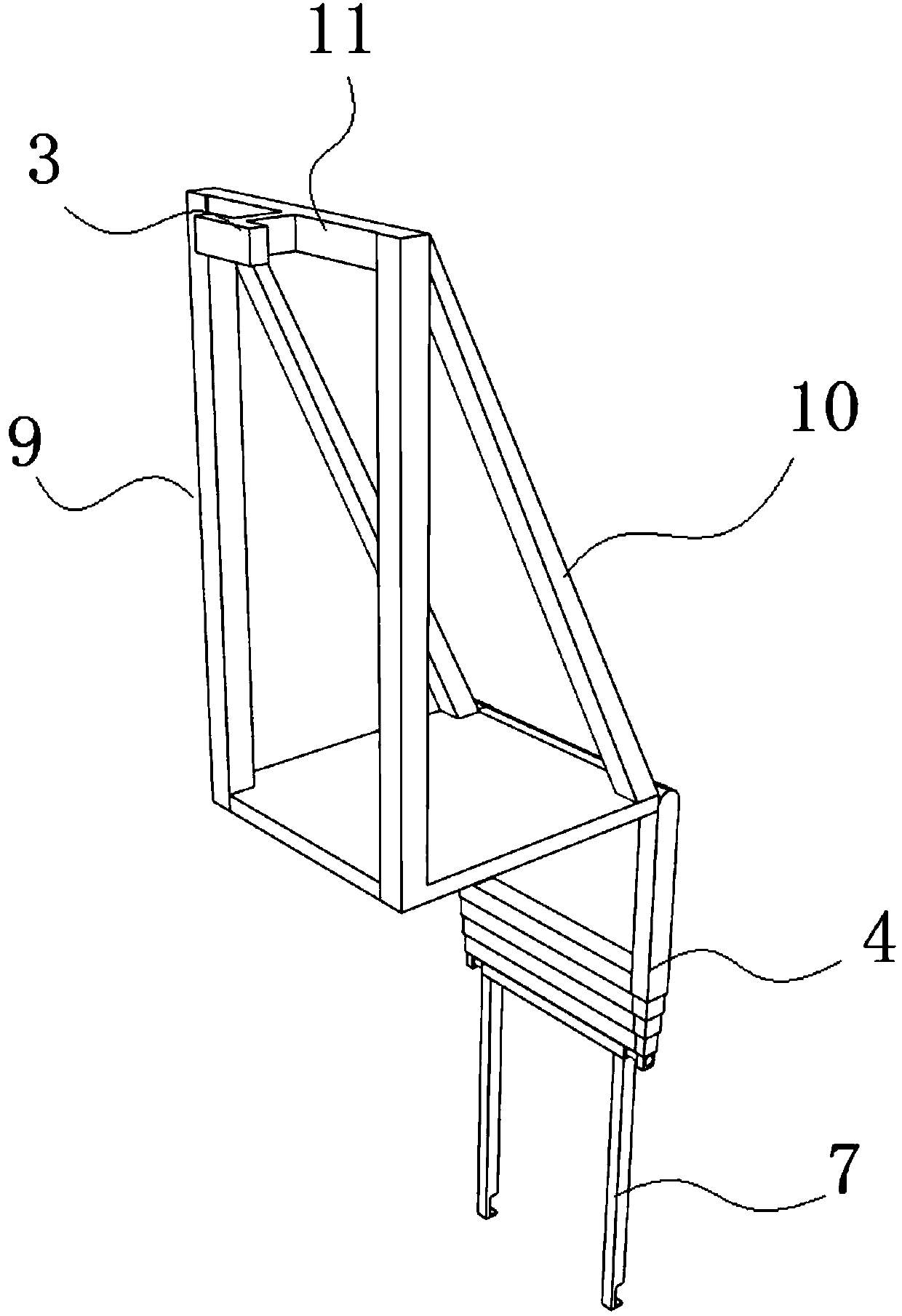 Convenient operation platform for hoisting assembly-type girder