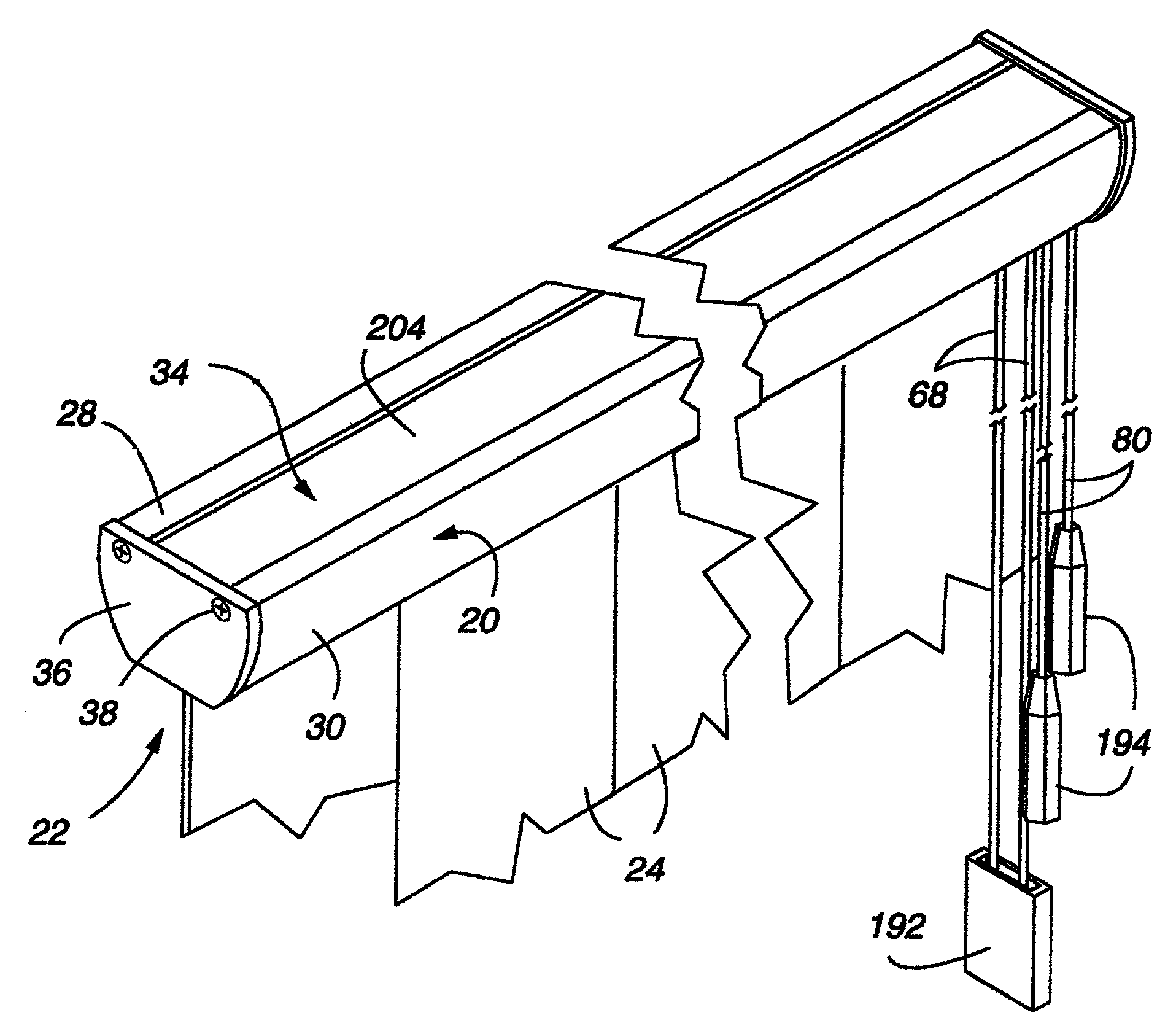 Control system for a vertical vane covering for architectural openings