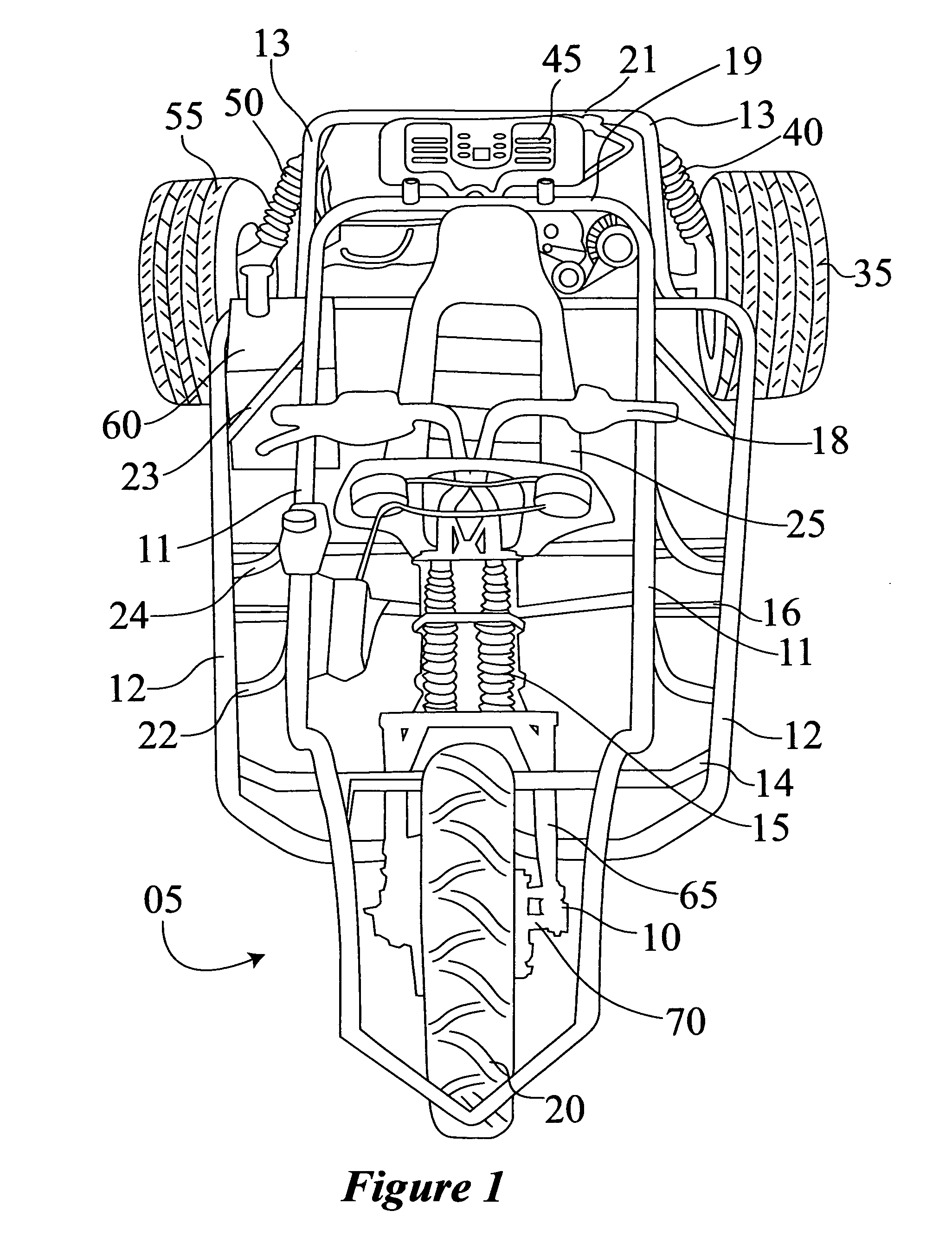 Three-wheeled motorcycle