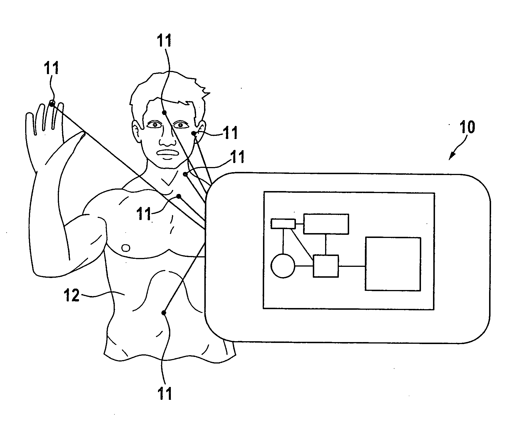 Device and method for measuring sleep apneas