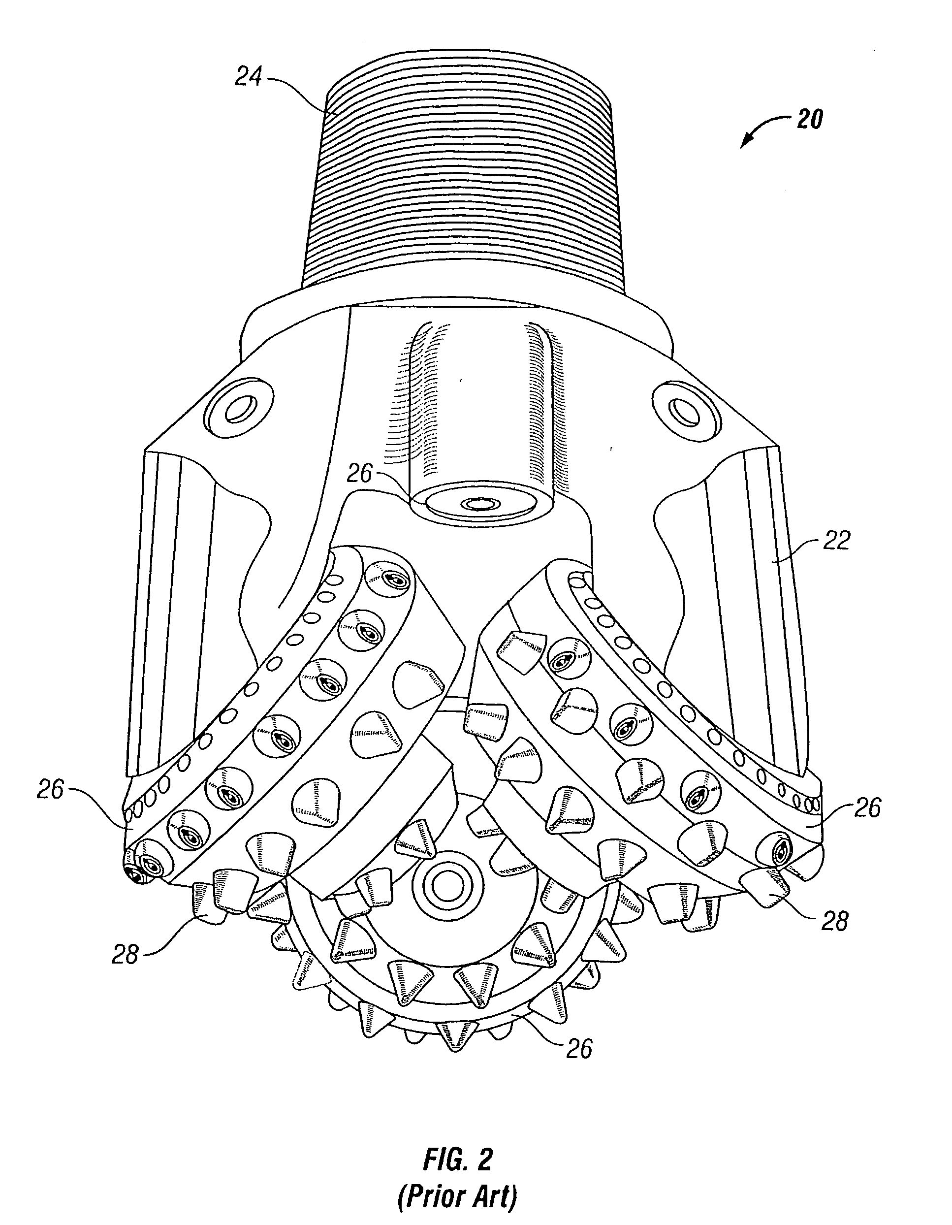 Radial force distributions in rock bits