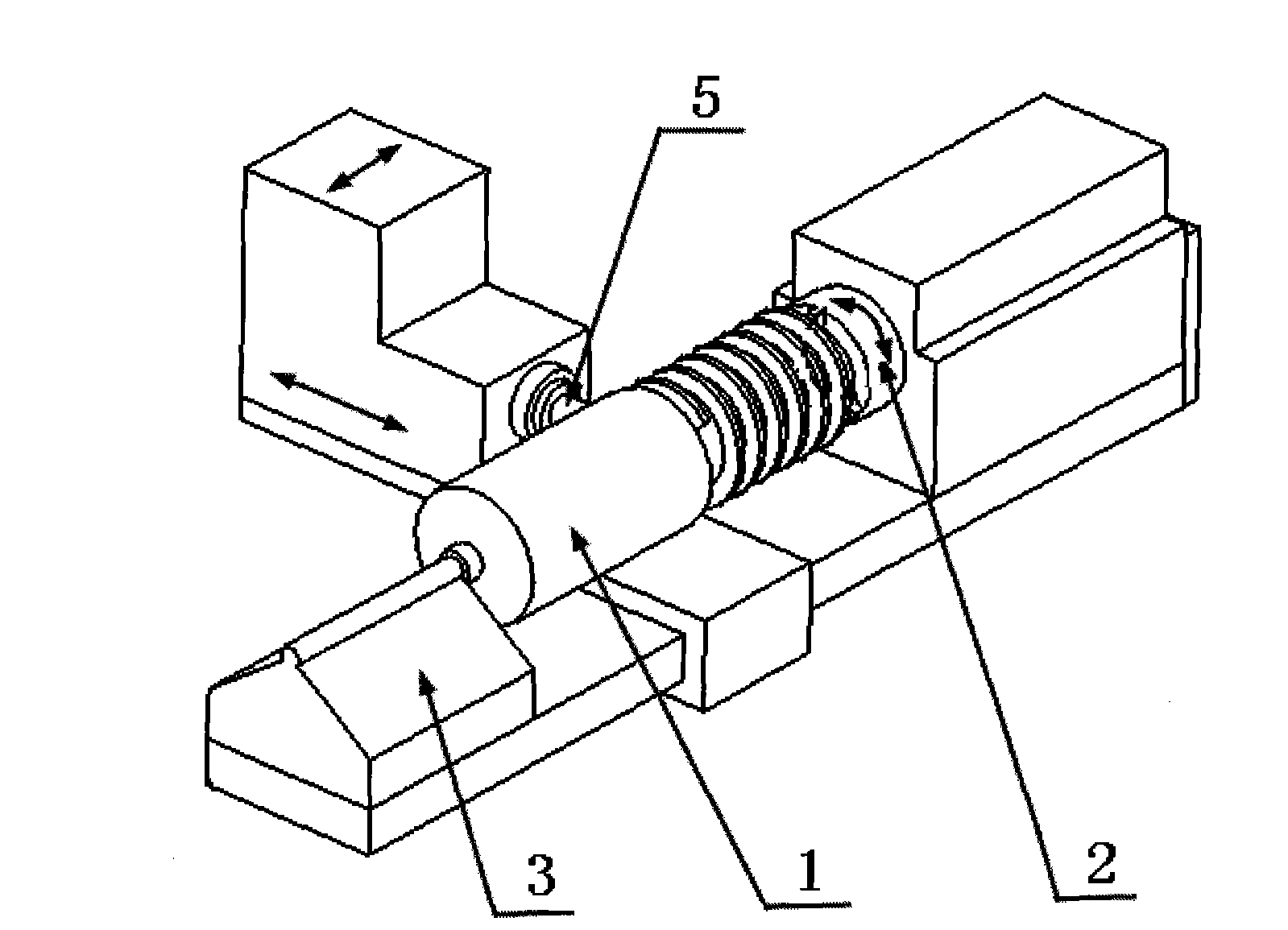 Turning-milling linkage machining method of large-pitch worm