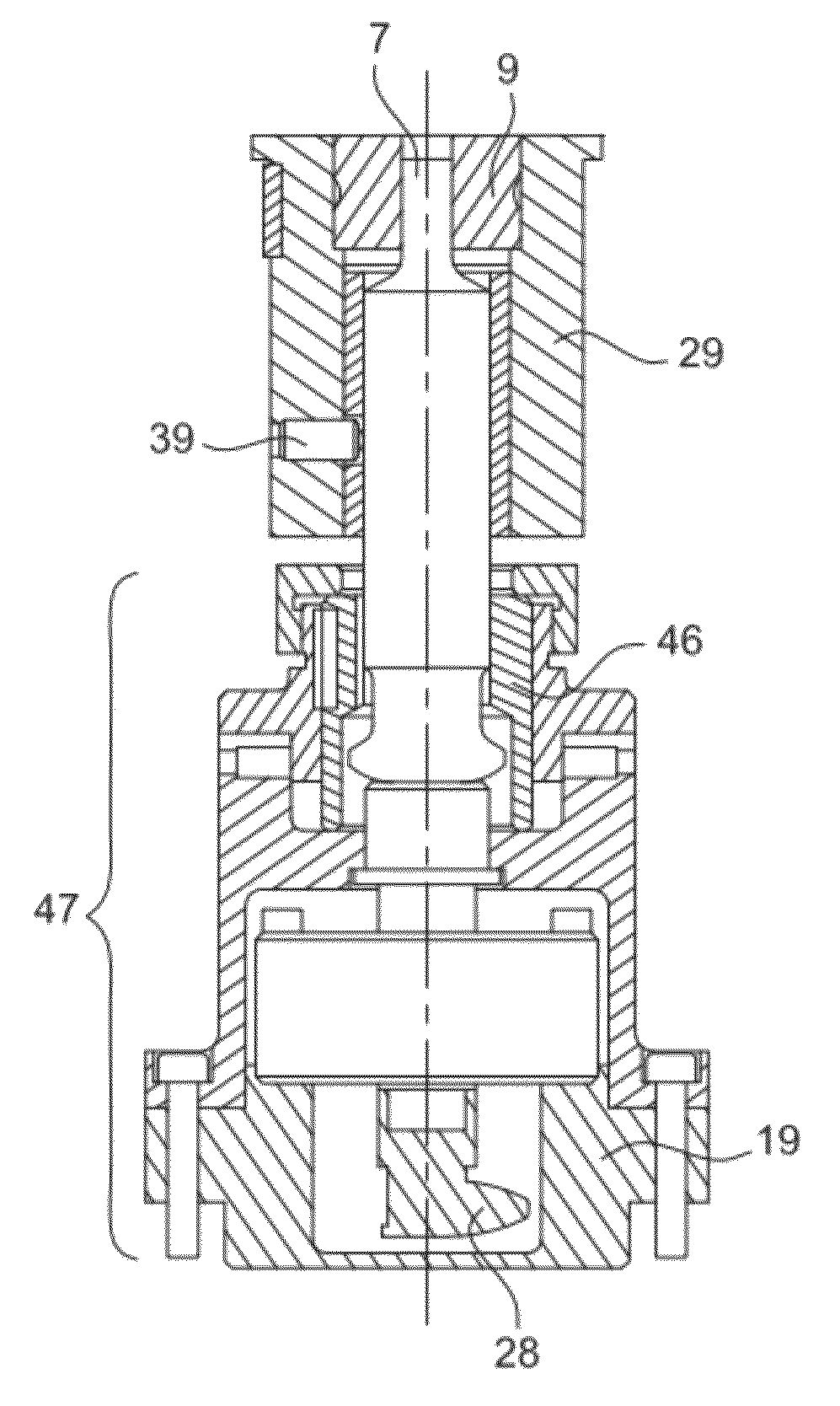 Facility for producing a solid product using one or more powder materials