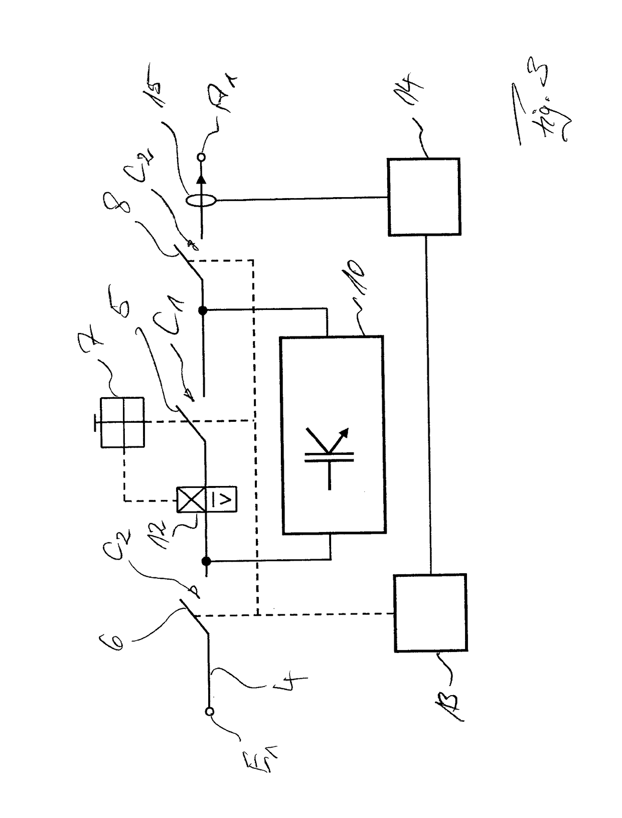 Disconnect switch for direct current interruption