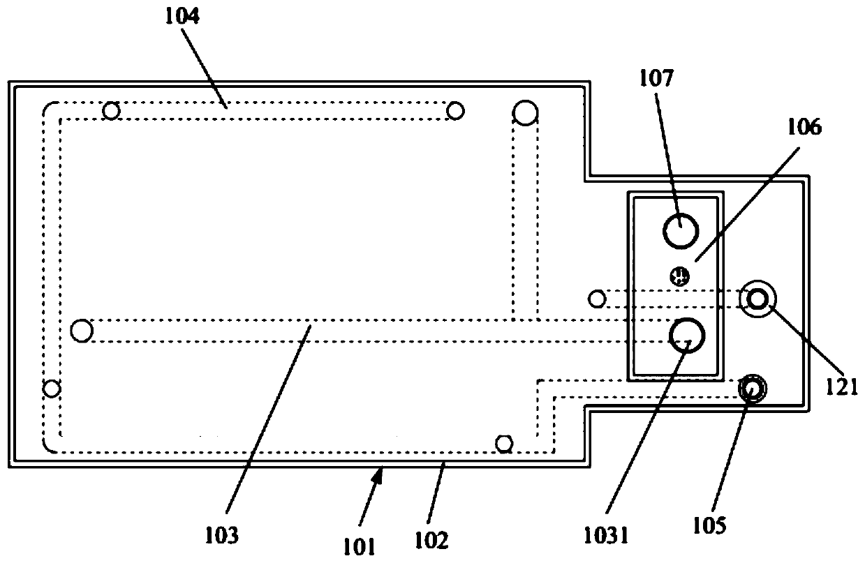 A bathroom pipeline integrated waterproof chassis