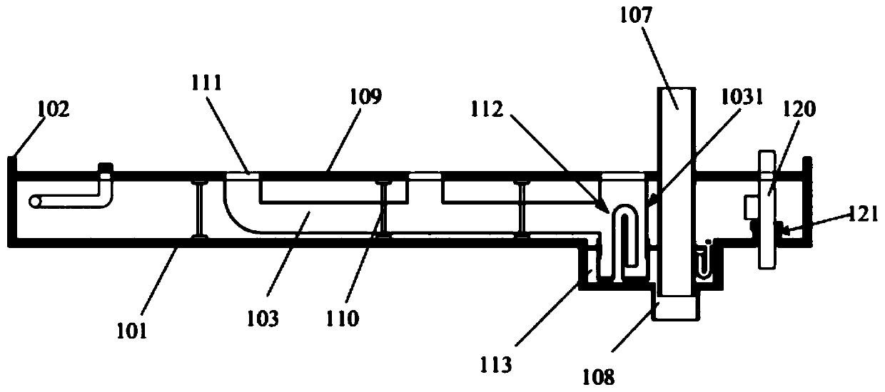 A bathroom pipeline integrated waterproof chassis