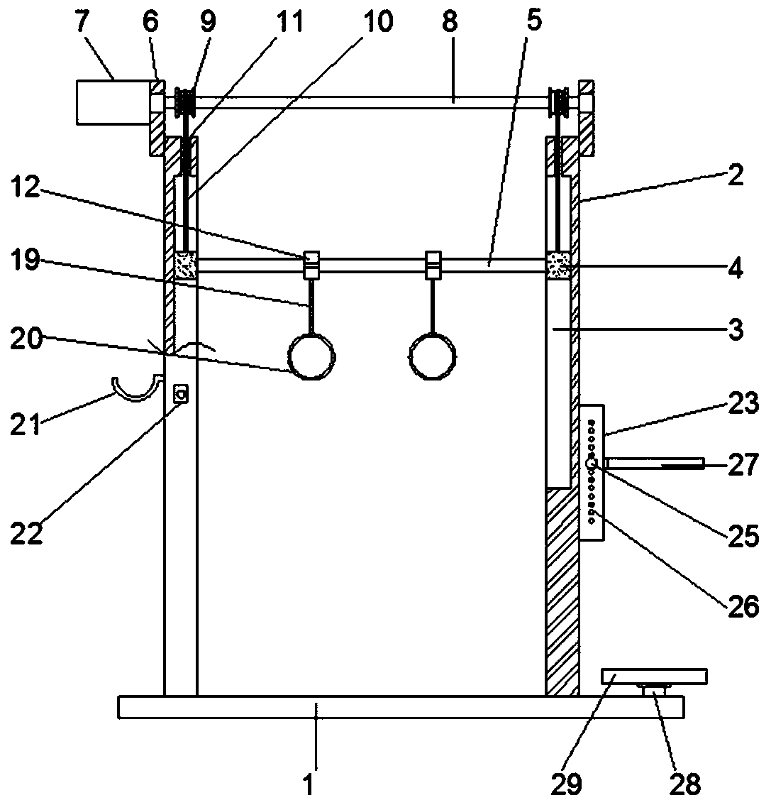 Multifunctional training device for physical exercise