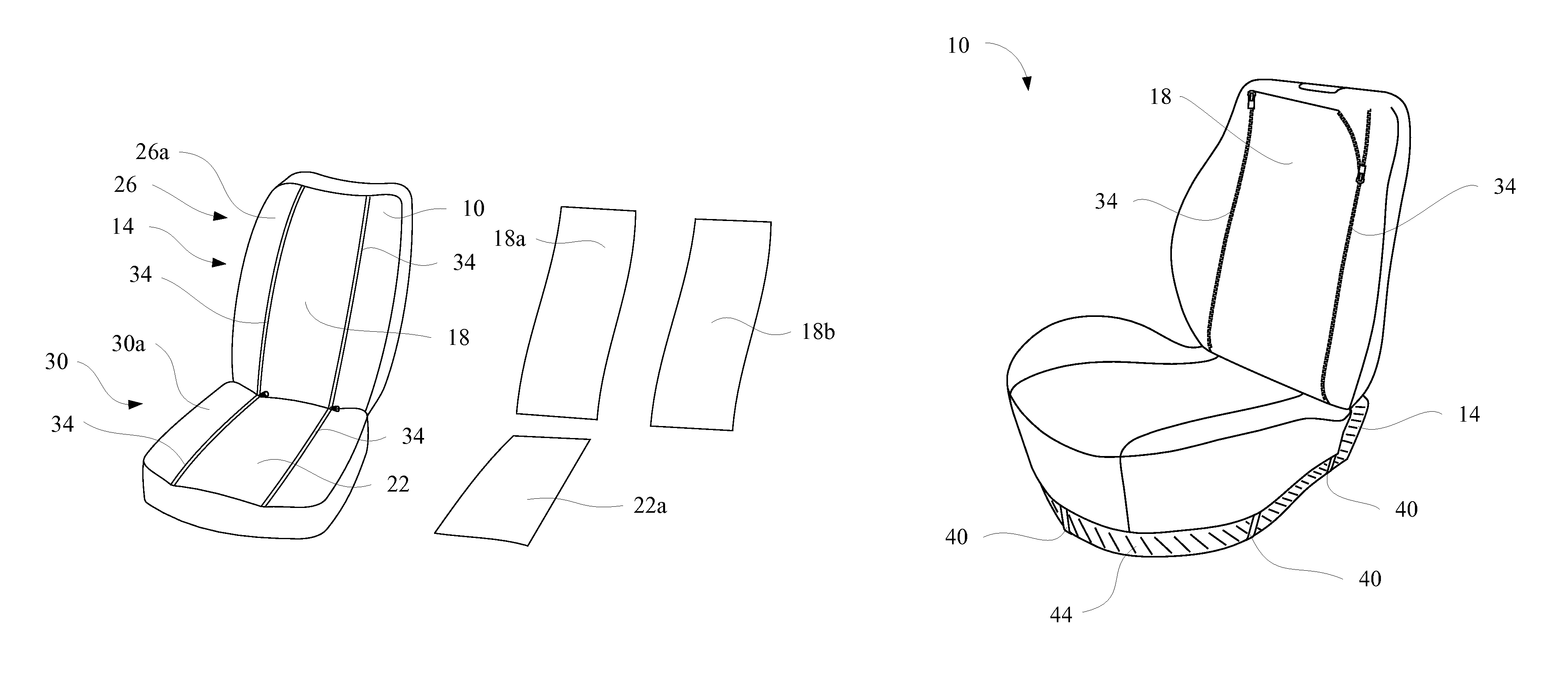 Vehicle seat covers with interchangeable panels